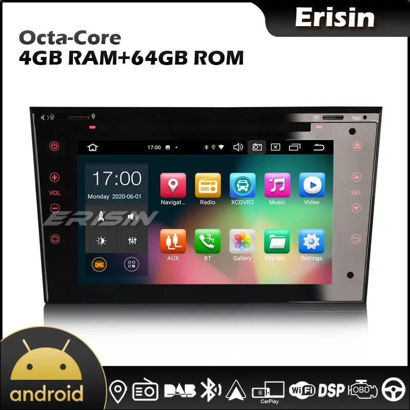 Erisin 8173 7 &quotAndroid 10 0 CarPlay & Auto DSP OBD DAB автомобильный DVD-плеер для OPEL VAUXHALL HOLDEN Antara Astra