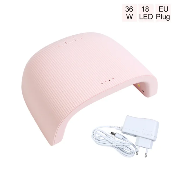 LSQ Pink 36W УФ-лампы для ногтей сушилка с 18 светодиодный 30/60/90s таймер отверждения все Гель-лак для ногтей маникюр Смарт Сенсор милые костюмы с бисером и оборками розового инструменты для ламп LA1504 - Цвет: LSQ Pink
