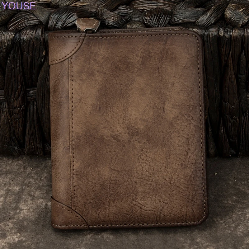 Мужской короткий кошелек из натуральной воловьей кожи | Багаж и сумки