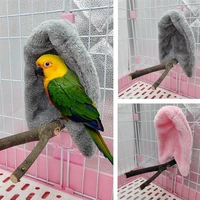 1 pcs soft plush bird hammock winter windproof bird parrot cage hanging bed parakeet cave hideout tent pet birds nest supplies