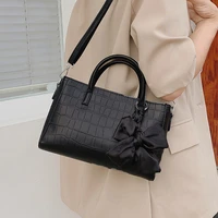 small pu leather shoulder bags 2021 womens brand designer handbag stone pattern female tote bag casual black lady crossbody bag