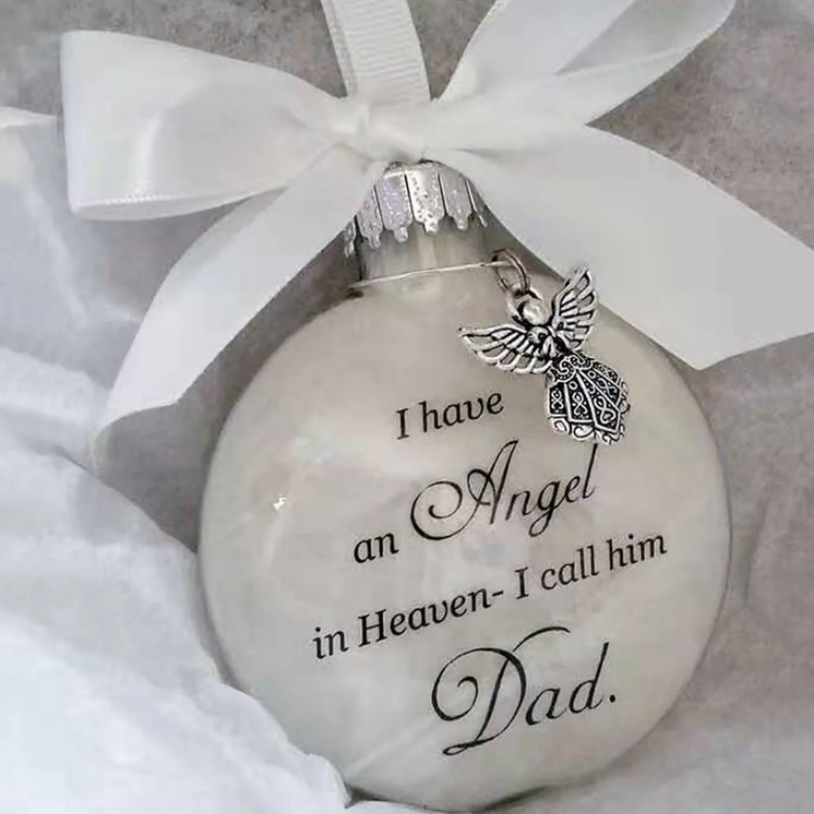 

Christmas Hanging Decoration Ball Pendants Angels In Heaven Decor Memorial Ornament Christmas Tree Hanging Ornament