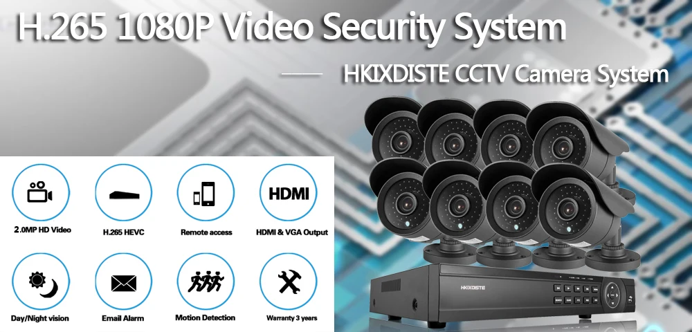 Новинка, супер Full HD, 8 каналов, AHD, 2 МП, домашняя уличная CCTV камера, система, 8 каналов, видео наблюдение, камера безопасности, комплект, 8 каналов, 1080 P, AHD DVR