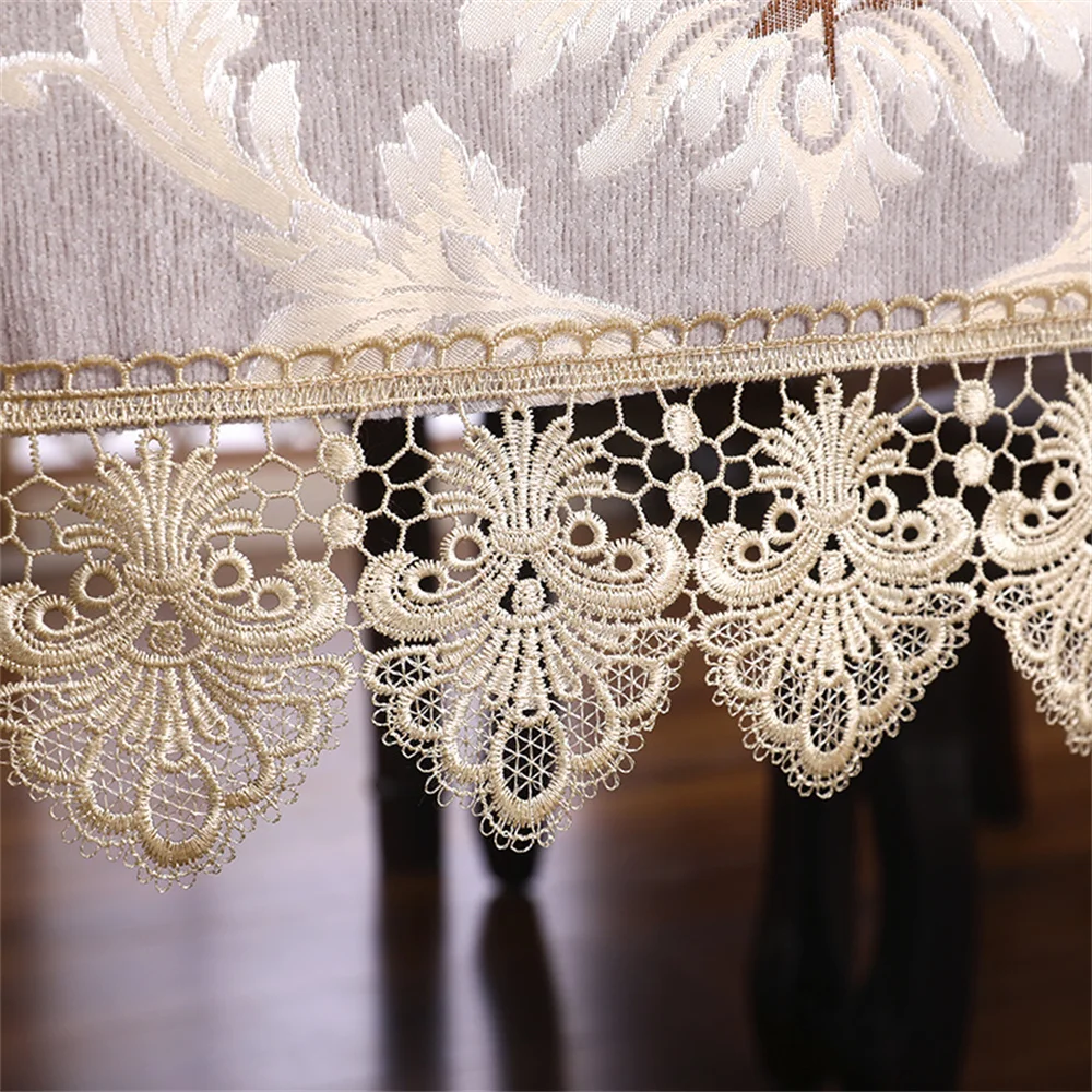 luxury european square tablecloth kitchen lace home tv cabinet coffee table cover blue pink gray coffee restaurant table cover free global shipping
