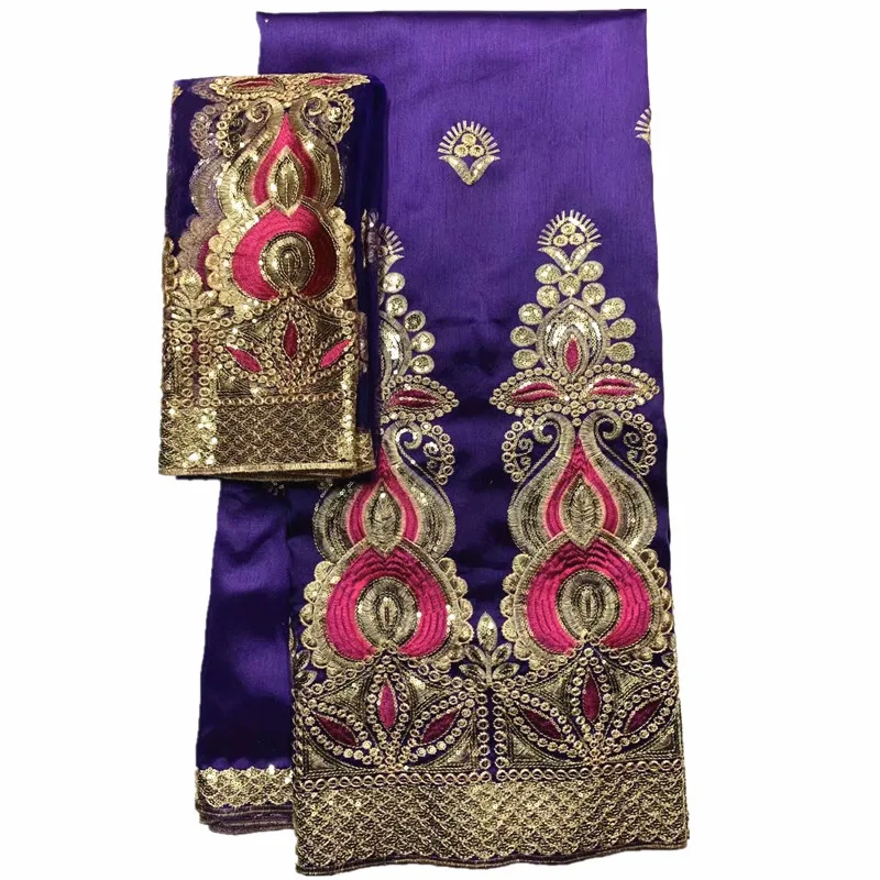 Обертка Джордж Ткань высокого качества нигерийские кружевные шелковые