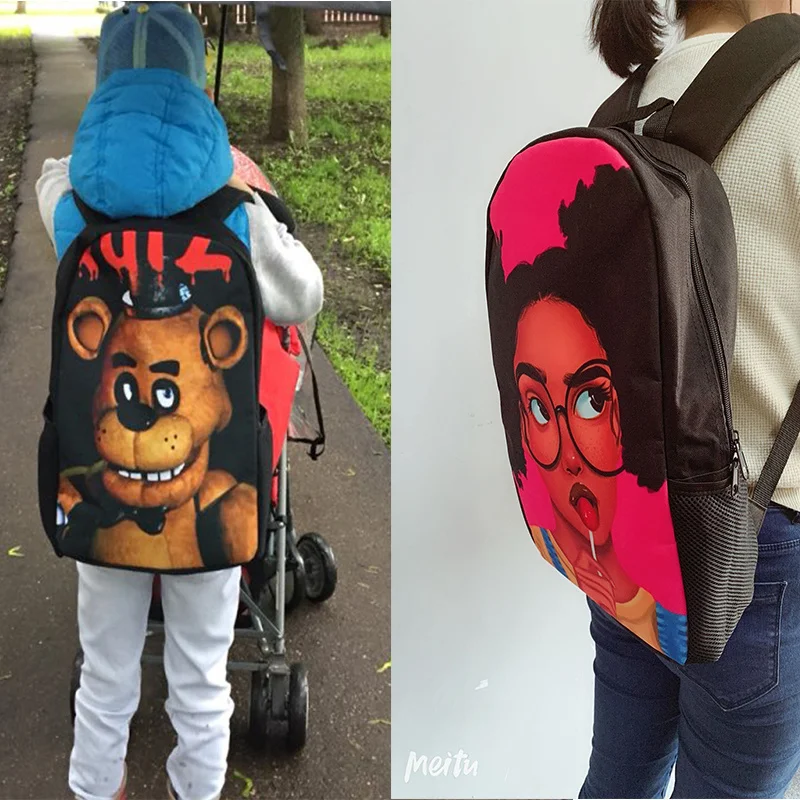 Teenagers School Bags Boys and Girls Cartoon Dachshund Printing School Backpack Daypack Rucksack Kids Mochilas Escolares Plecak