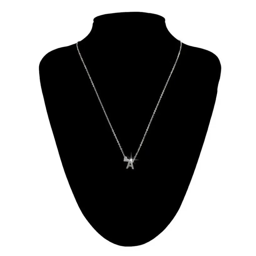 Новинка 2017 Модный женский подарок 26 Английских Букв имя цепочка подвеска