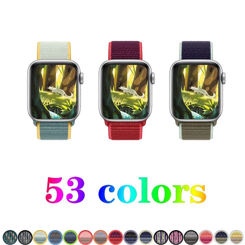 Нейлоновый ремешок для Apple watch 5 44 мм 40 iwatch 42 38 спортивный Браслет 5/4/3/2/1 мм|Ремешки
