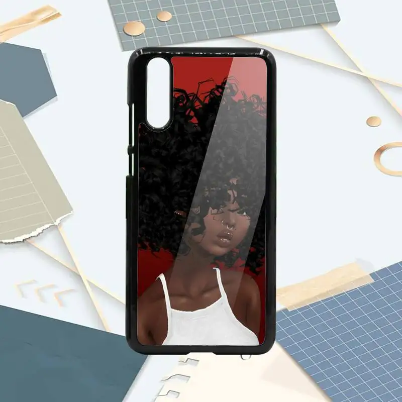 

Melanin black girl Phone Case PC For Samsung galaxy S note 8 9 20 10 e lite2019 plus pro ultra