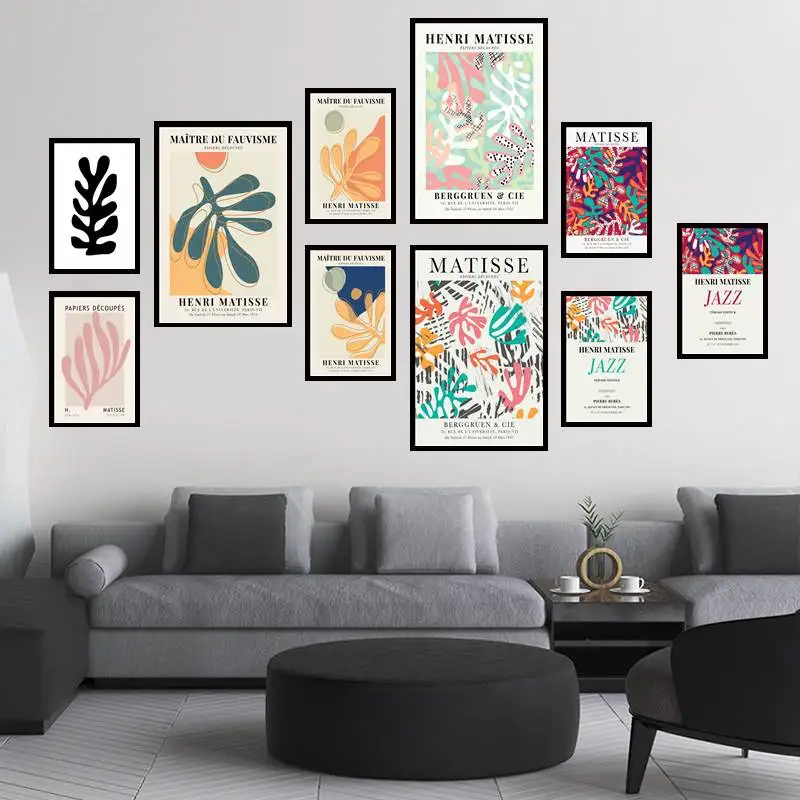 

Henri Matisse Cut-Outs Vintage Poster Berggruen and Cie Decoupes Botanical Wall Art Pictures For Living Room Kitchen Decor