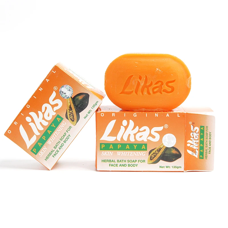 

Likas Original Papaya Skin Whitening Lightening Moisturizing Herbal Soap 135g for Body or Face Cleanser