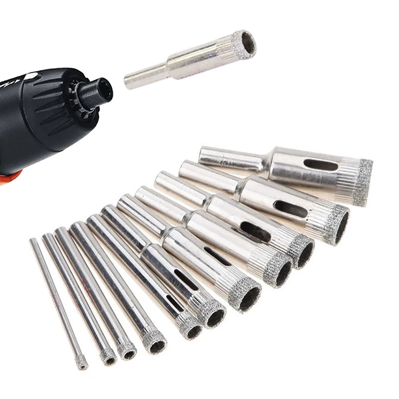 

Electroplated Drill Bits 10PCS Tools Glass Ceramic Marble For Diamond Glass Saws Drilling Hole
