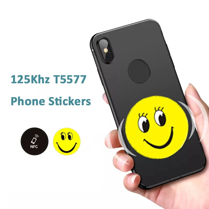 5/10pcs RFID 125Khz T5577 Anti-Interference Mobile Phone Sticker Writable EM4305 Cartoon Tags Stickers Proximity Label - купить по