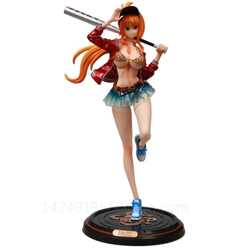 32 см аниме ONE PIECE Nami Play Бейсбол вор Кот модный тренд Рождественский подарок ПВХ