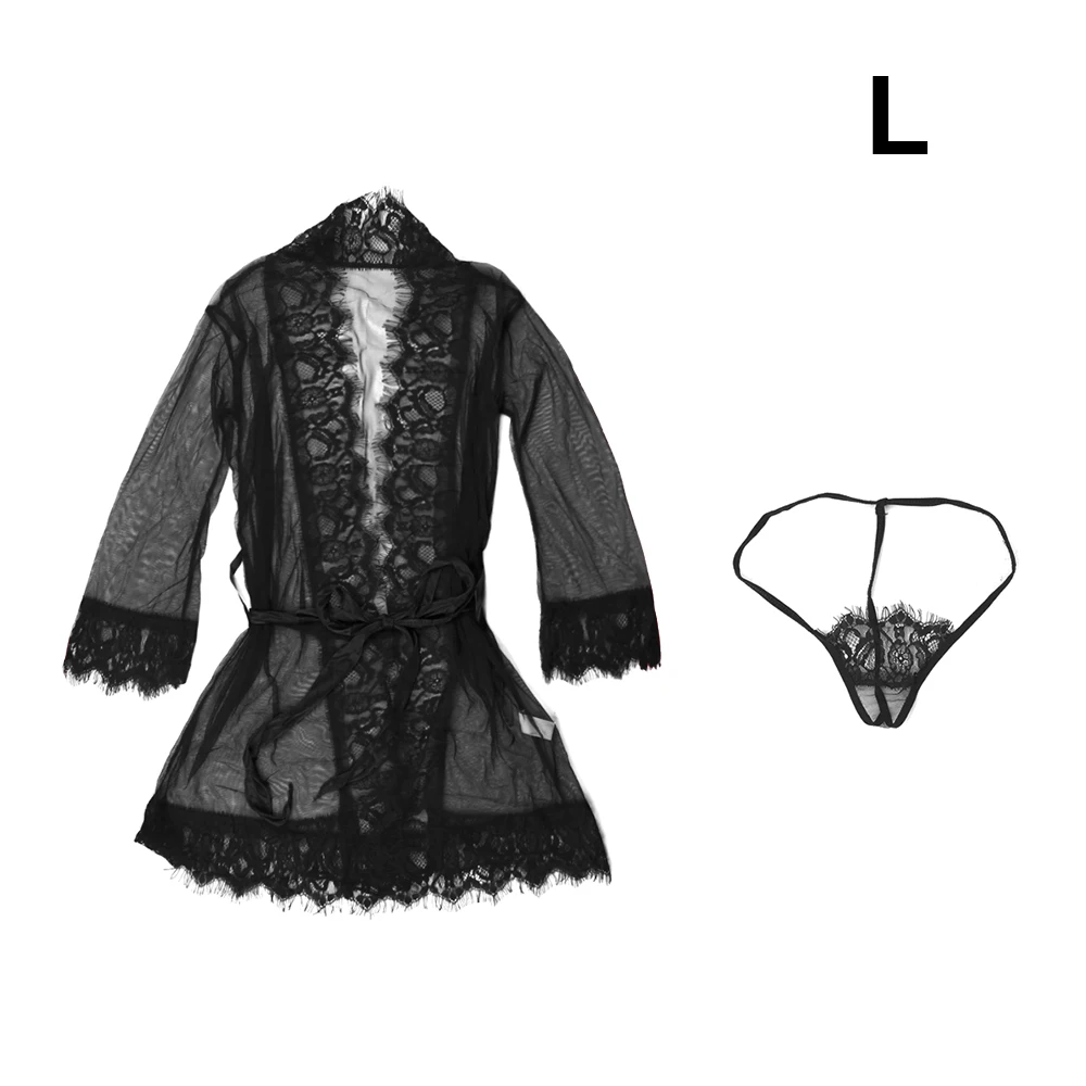 Black L OLO куколка эротическое нижнее белье эротическое Прозрачное платье для женщин Porno пижамы сексуальная одежда стринги экзотическое сексуальное женское белье - Цвет: Black L
