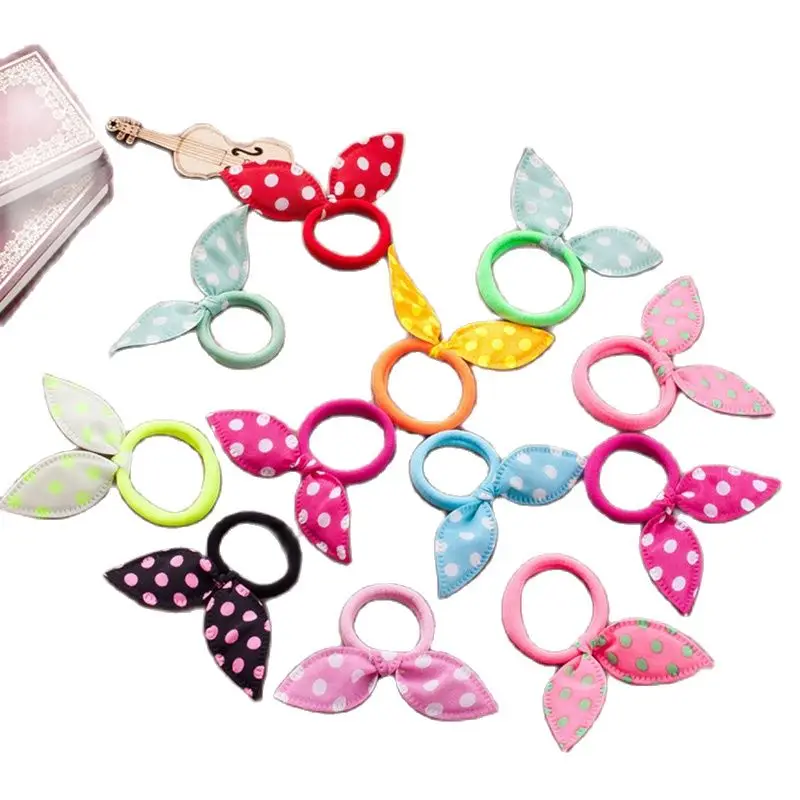 

Lot 10Pcs Random Style Rabbit Ears Hair Band Children Accessories Scrunchies Girl Rubber Elastic for Women