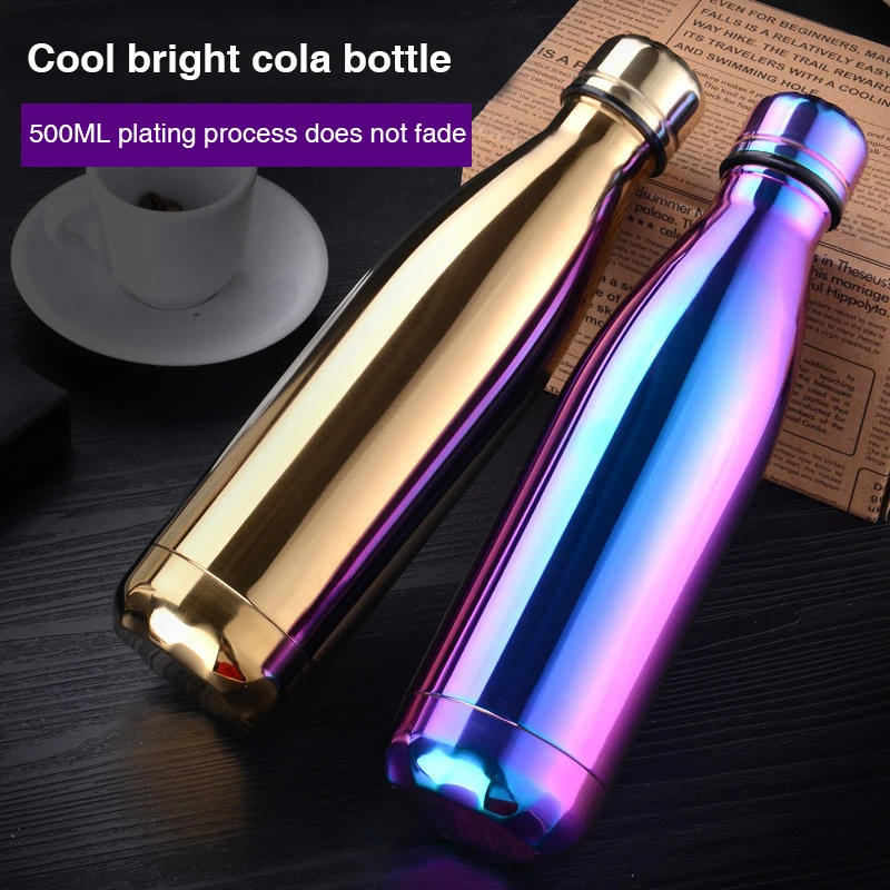 500 мл модная бутылка для воды из нержавеющей стали Детская школьная