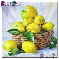 5d diamond painting fruit lemon diy full squareround rhinestones cross stitch diamond embroidery kitchen home decoration