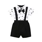 2020 летний комплект одежды для новорожденных мальчиков, костюмы для новорожденных, рубашки с бантом, боди, комбинезоны, шорты вечерние чные костюмы для малышей на свадьбу