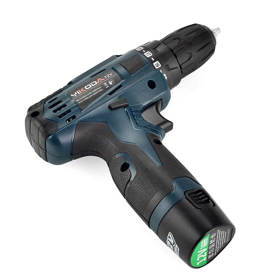 12 В Электрическая дрель перезаряжаемая литиевая батарея двухскоростные