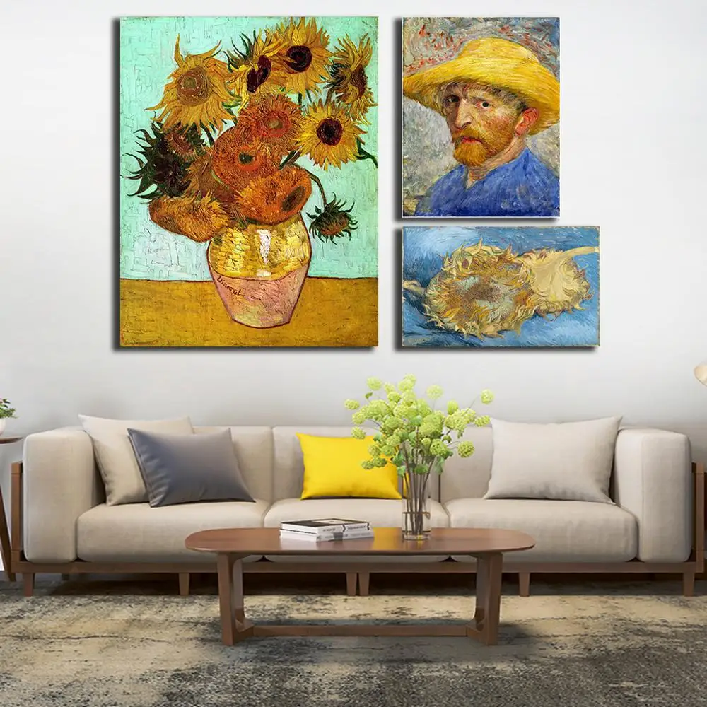 Известный Ван Гог подсолнечное масло живопись холст для изготовления