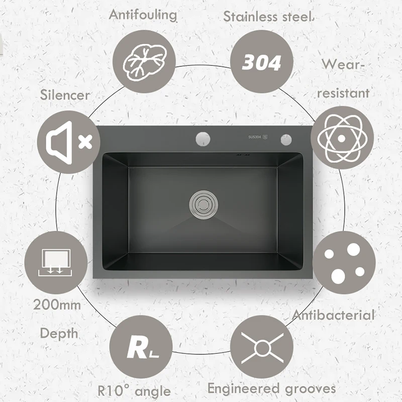 Мини-умывальник для маленькой квартиры 304 кухонная раковина из нержавеющей стали