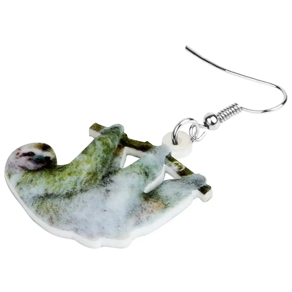 Акриловые южноамериканские серьги Bonsny для ленивецов животные Висячие ювелирные