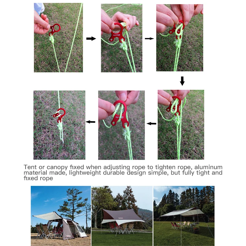Уличная Пряжка для палатки из алюминиевого сплава быстрое завязывание узлов