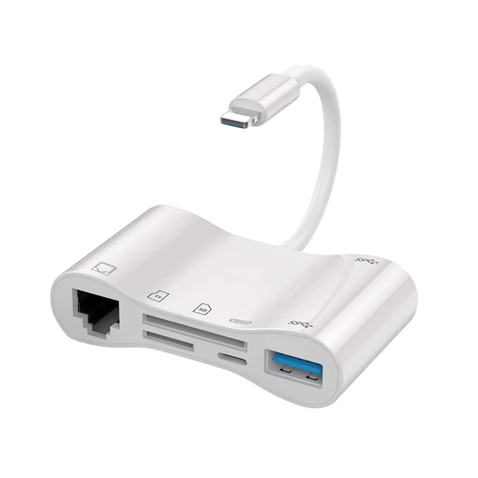 Reader Adapter For Lightning to RJ45 Ethernet LAN Wired Network with USB OTG SD TF Card Converter iPhone | Компьютеры и офис