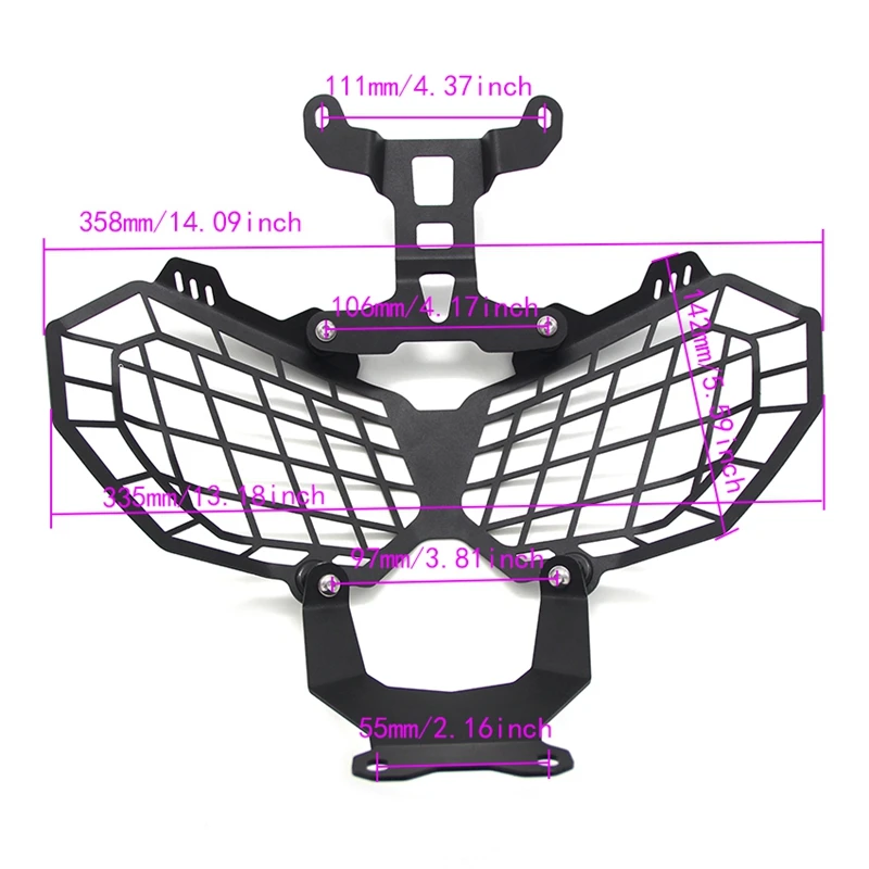 

Motorcycle Headlight Grille Guard Protector for Honda Africa Twin CRF1100L CRF 1100 2016 2017 2018 Head Light Lamp Cover