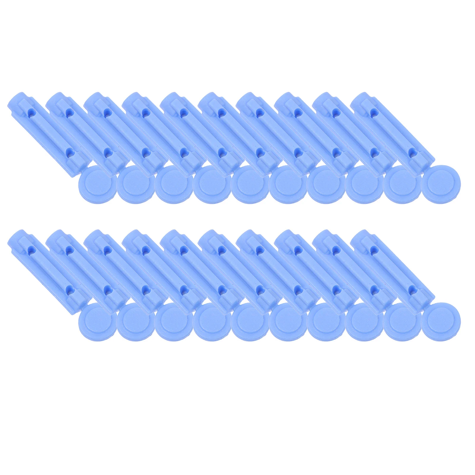 

200Pcs Painless Lancing Tip Needles Grade Bloodletting Devices (Sky-blue)