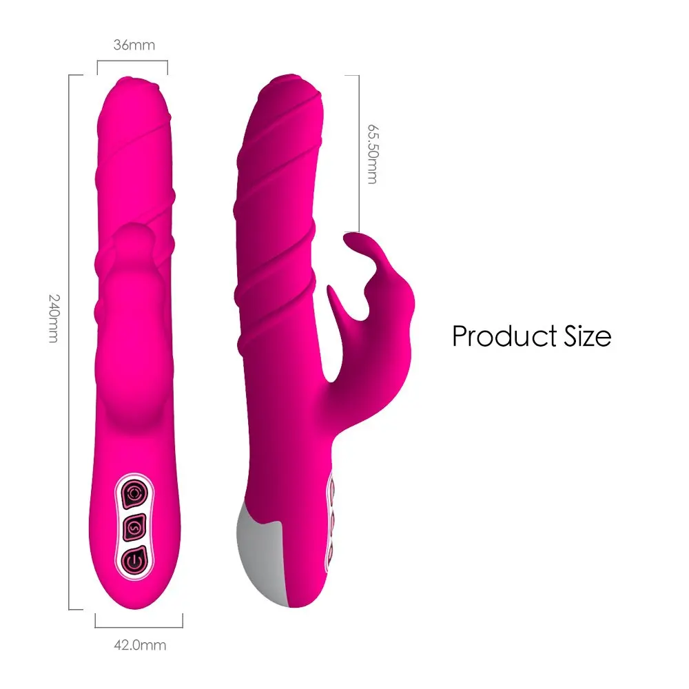 Вибратор кролик Женский вращающийся на 360 градусов из силикона|Вибраторы и