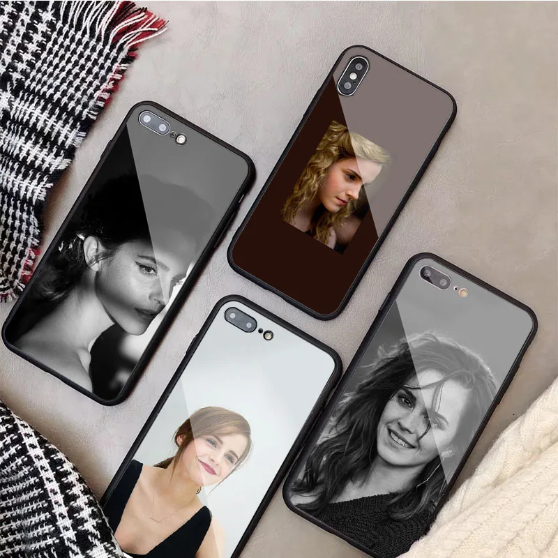 Эмма Ватсон чехол для телефона из закаленного стекла iphone 12 11 Pro Max детей 5 6 7 8 PLUS X XS