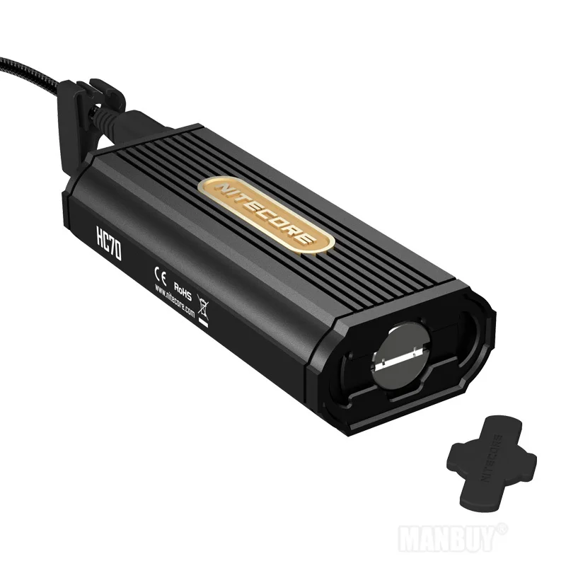 Nitecore HC70 1000 люмен Перезаряжаемые спелеологии фары с 2x18650 Комплекты внешних