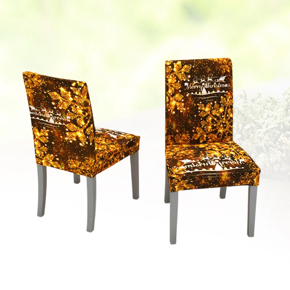 

1PC Christmas Chair Cover Chair Seat Protector Home Textile Covers for Dining Room Wedding