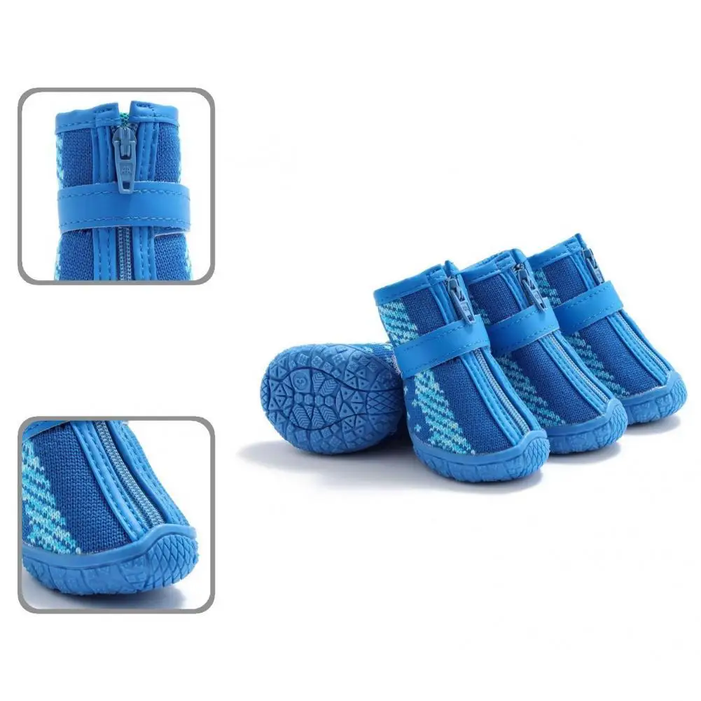 

4Pcs Dog Shoes Pretty Skin Friendly Lightweight Dog Mesh Sneaker Booties for Outdoor Dogs Sneakers Pet Shoes