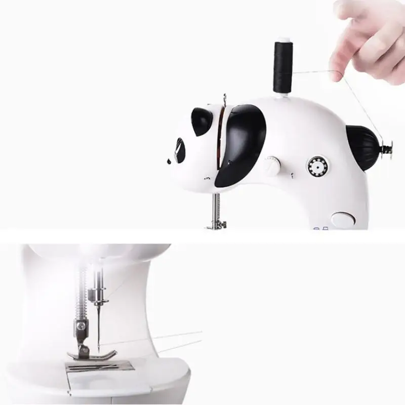 

Lovely Panda Household Mini Sewing Machines Mini Automatic Multi-Function Eating Thick Mini Desktop Electric Sewing Machines