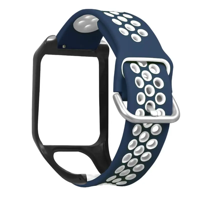 Сменный Двухцветный силиконовый ремешок для наручных часов браслет Tomtom Runner