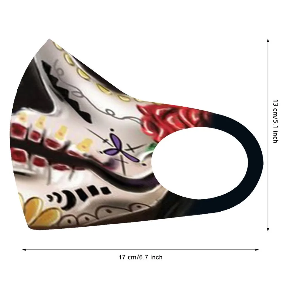 

5PC Masks Adult Colorful Fabric Face Mask Fashion Unisex Washable And Reusable Masque Breathable Mascarillas 27