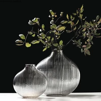 light luxury glass vase decoration living room dried flower flower arrangement accessories home decoration countertop vase
