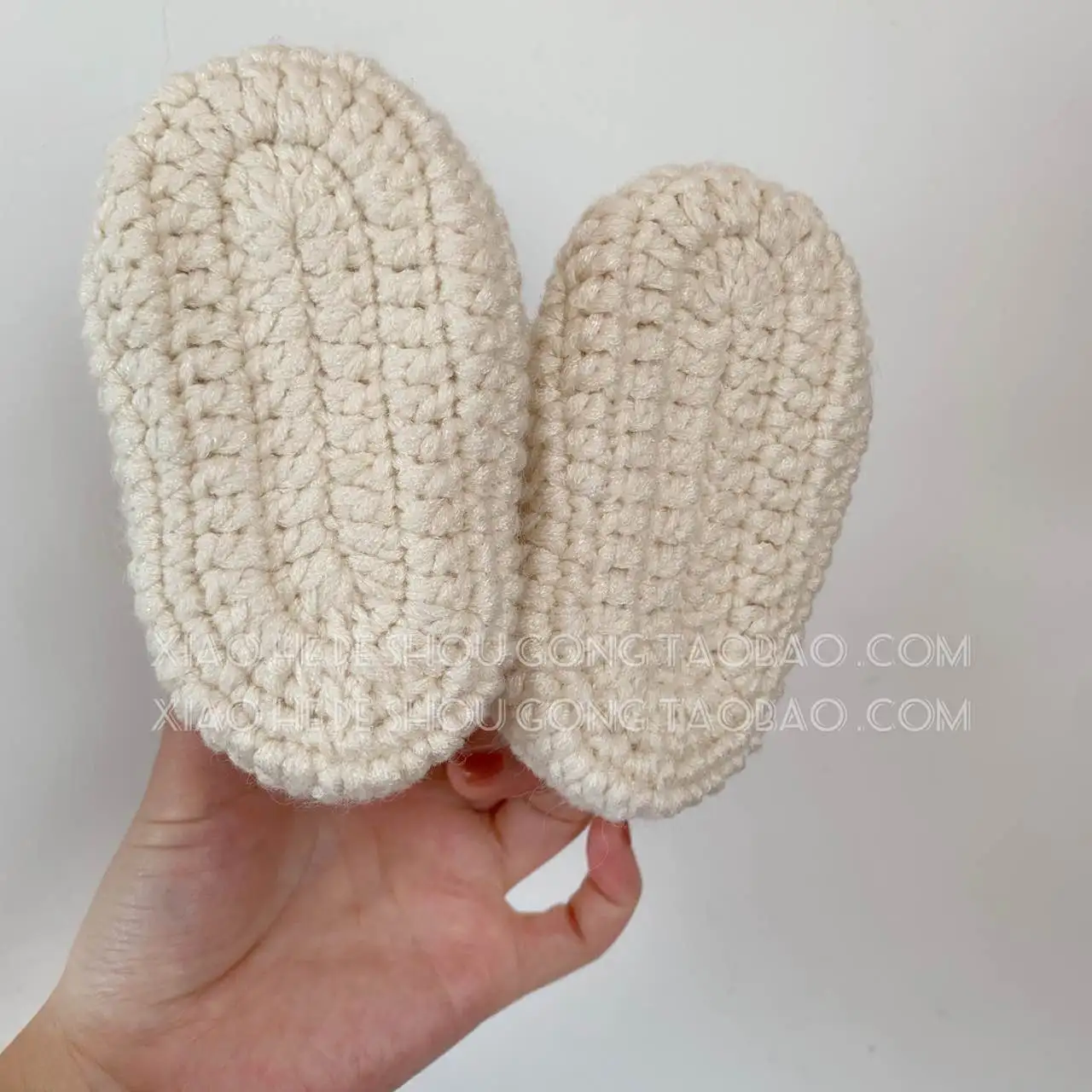 Детская обувь ручной работы вязаная крючком кружевная сетчатая с бантом женская