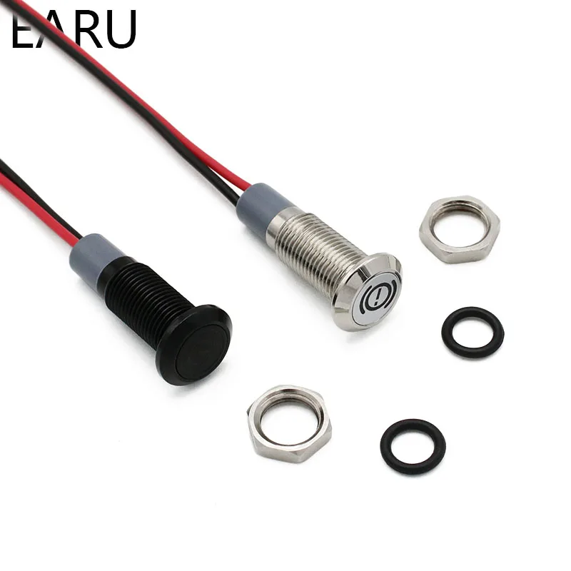 12 мм хромированный черный корпус логотип значок символ настройки