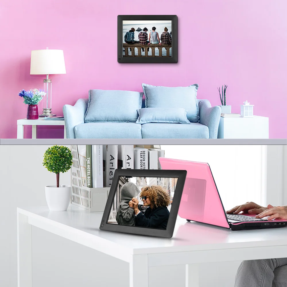 Andoer 9 дюймов ультратонкий IPS-LCD цифровая фоторамка Настольный альбом 1280*800