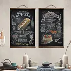 Декоративный холст с изображением пиццы, гамбургеров, ресторанов, постер для ресторана, окна, настенный художественный декор, жилье, подростков