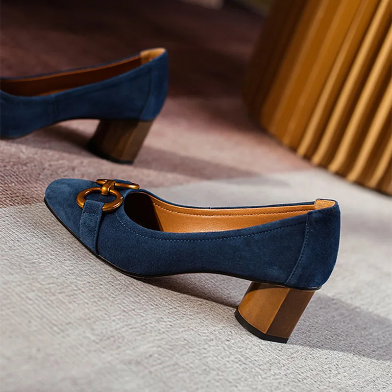 

Женские босоножки с квадратным носком, туфли-лодочки на высоком каблуке, украшенные украшениями, в стиле ретро, весна-осень 2021