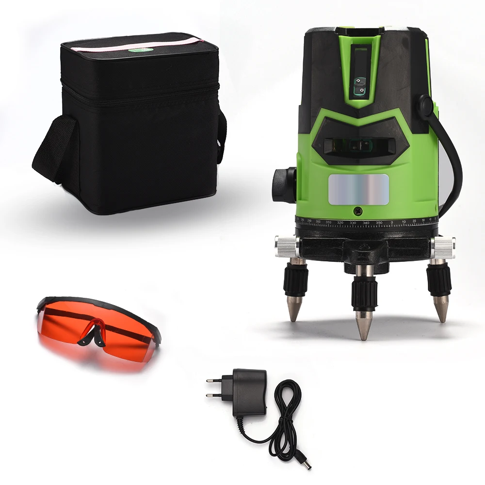 Лазерный уровень самовыравнивающийся красный/зеленый поворот на 360 градусов по