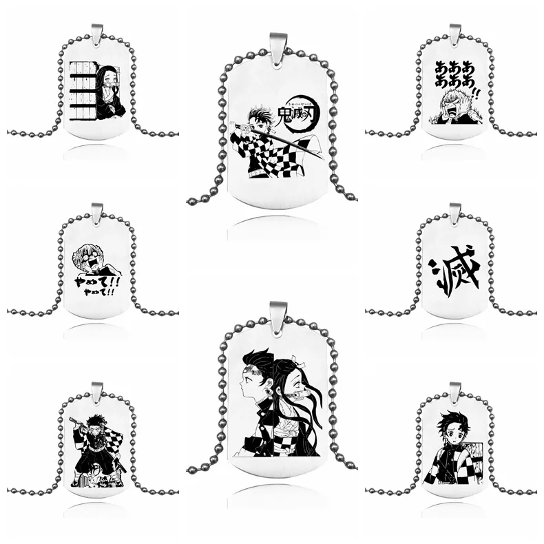 Двухстороннее ожерелье для косплея аниме убийца демонов: Kimetsu no Yaiba Kamado Tanjirou