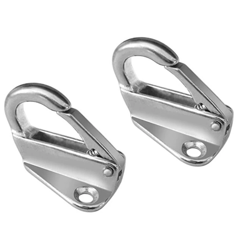 

2Pcs 4m Stainless Steel Fending Hooks Fender Spring Hook Snap Attach Rope Boat Sail Tug Ship Marine Hardware Boats Accessories
