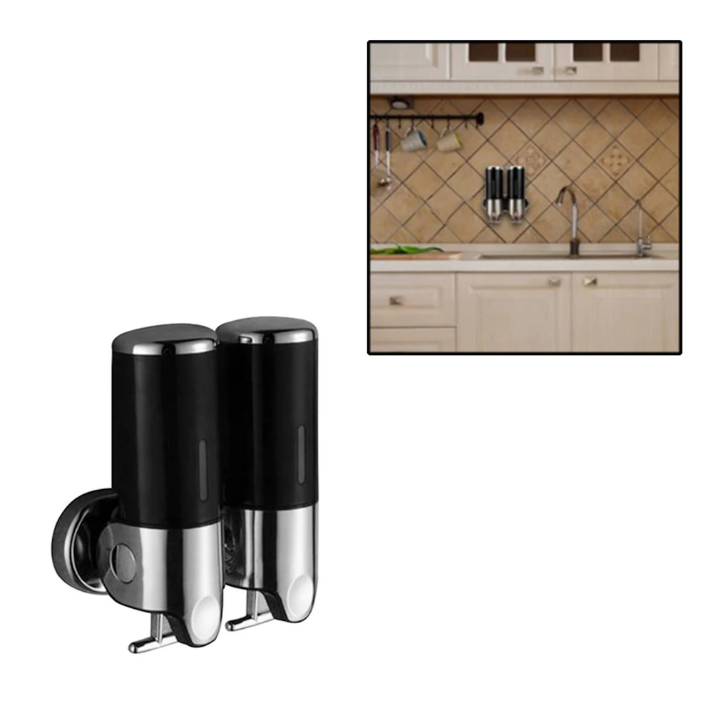 

High Quality 500ml Double-Head Liquid Soap Dispenser Wall Mount Manual Soap Dispenser for Hotel Bathroom