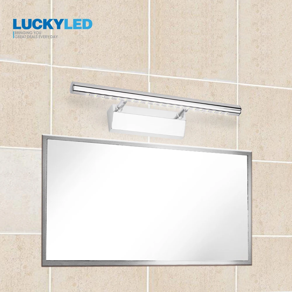 Счастливая светодиодный настенный светильник Ванная комната лампа 55 см 7 Вт AC